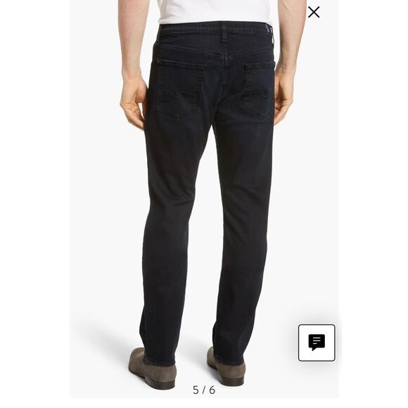 7 For All Mankind Men’s The Straight Black Five Pocket Denim Jeans Size 31 - Picture 3 of 13